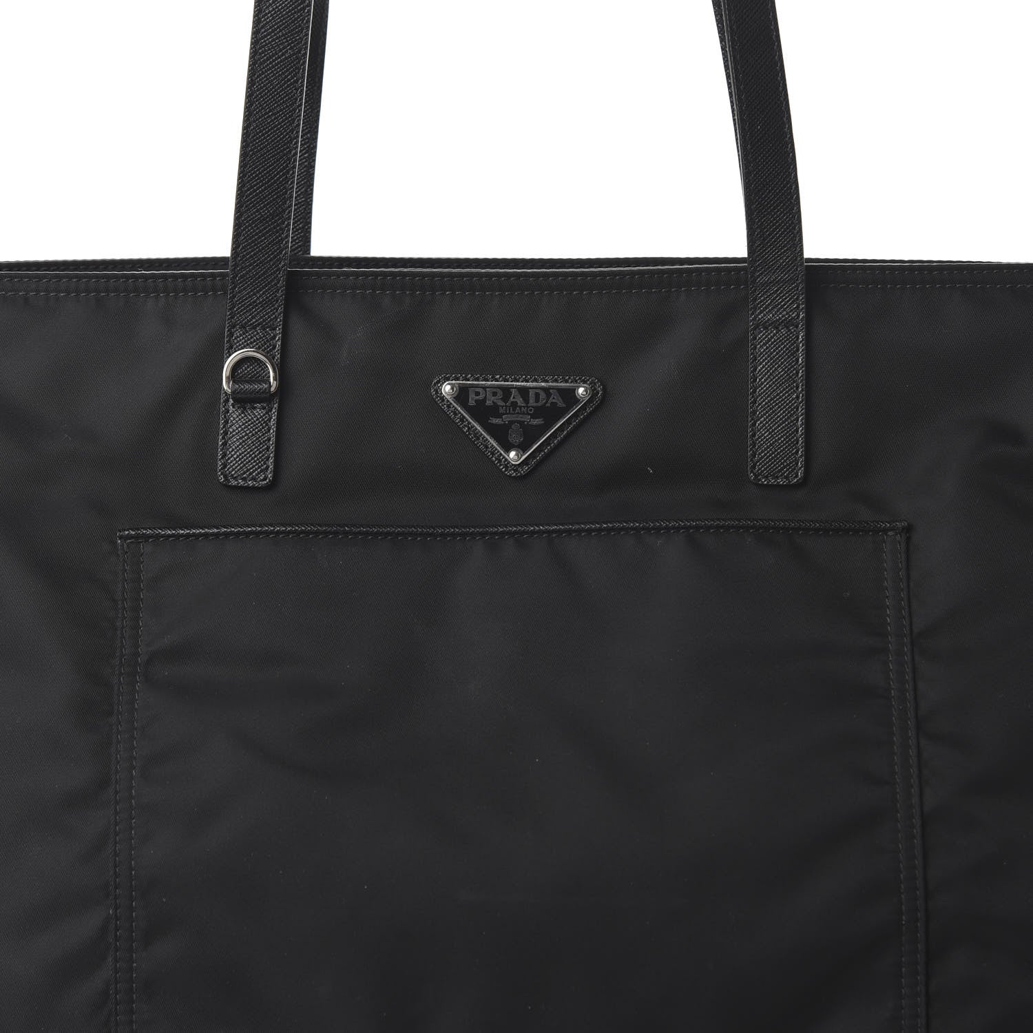 Prada Tessuto Nylon Saffiano Tote Black 9 of 9