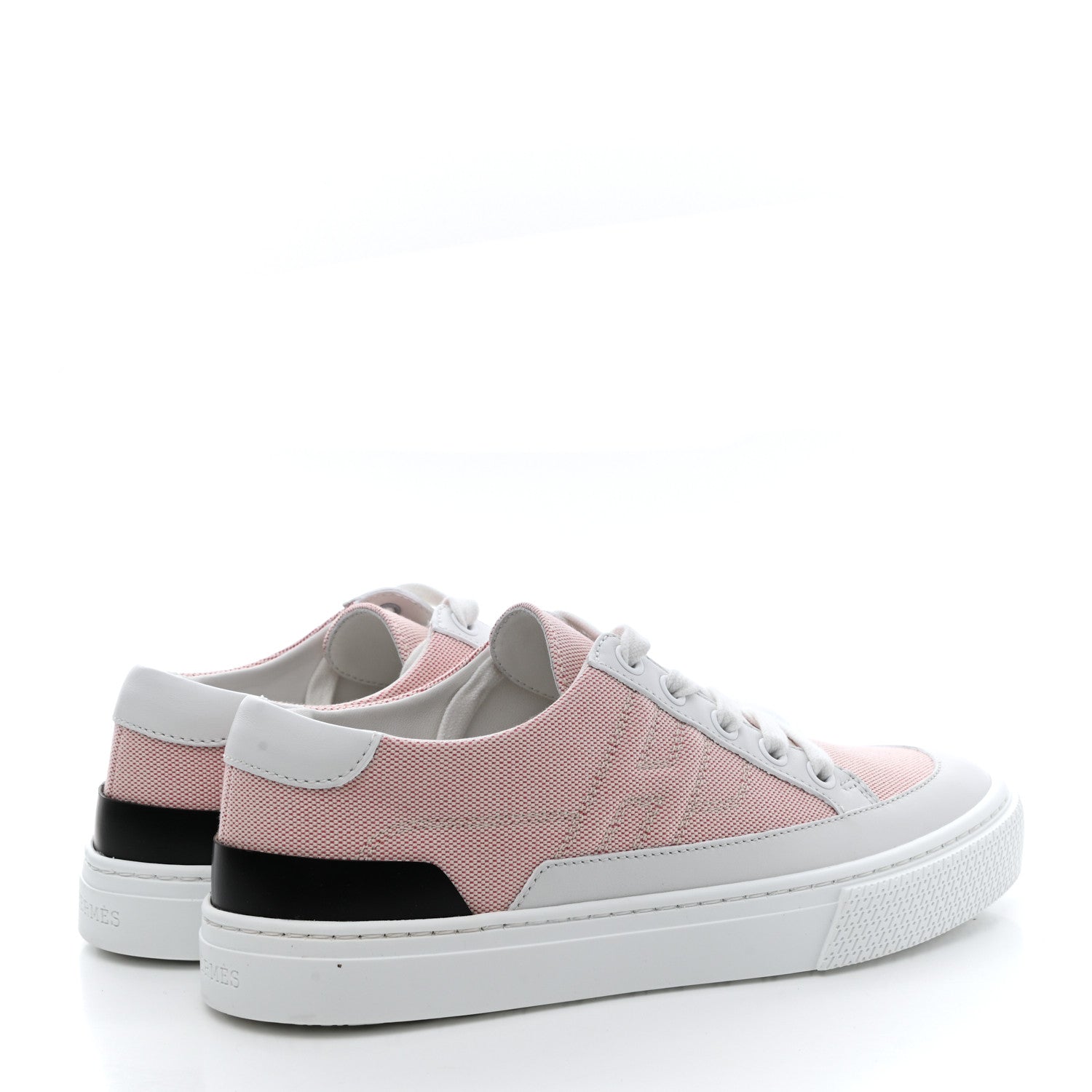Hermes Canvas Calfskin Deep Sneakers 35.5 Framboise White 4 of 9