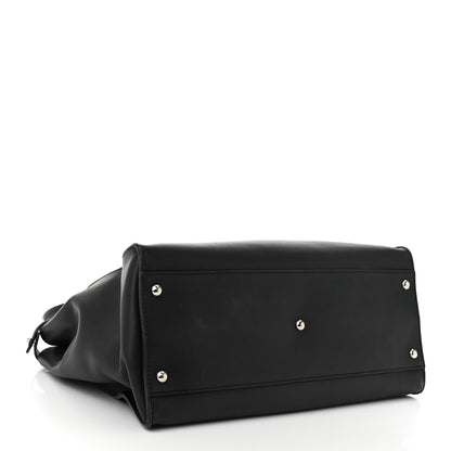 Fendi Vitello Dolce Shiny Nappa Large Peekaboo Iconic Satchel Black Camelia 4 of 12