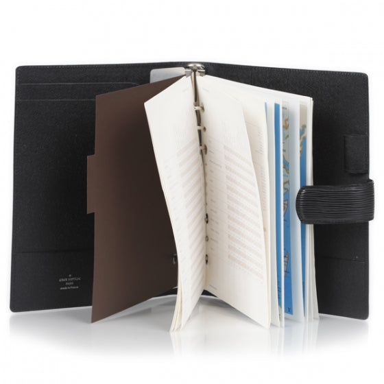 Louis Vuitton Epi Large Ring Agenda w Inserts Black 5 of 10
