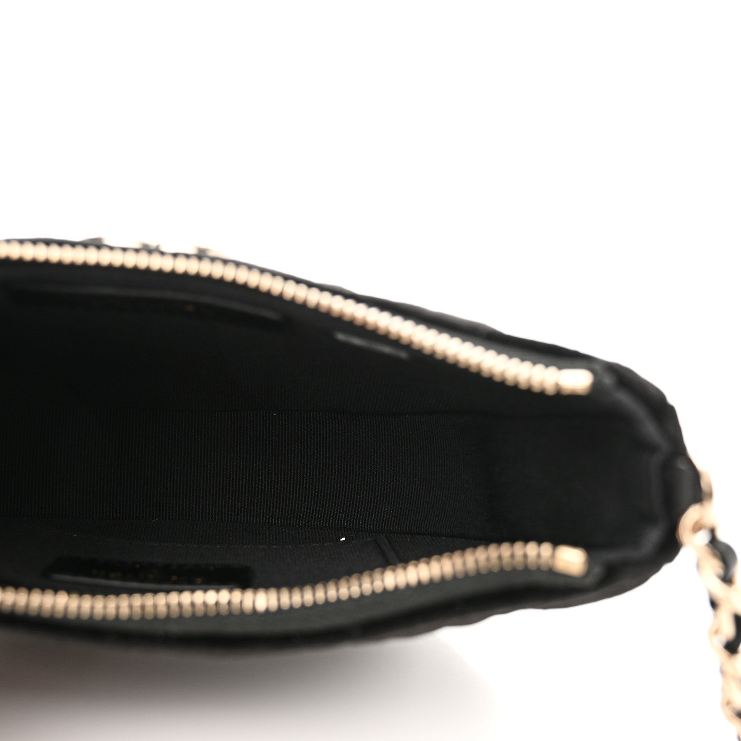 Chanel Velvet Crystal Quilted Chain Hobo Black 5 of 10