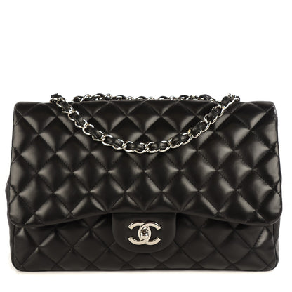 Chanel Lambskin Quilted Jumbo Single Flap Black 1 of 21
