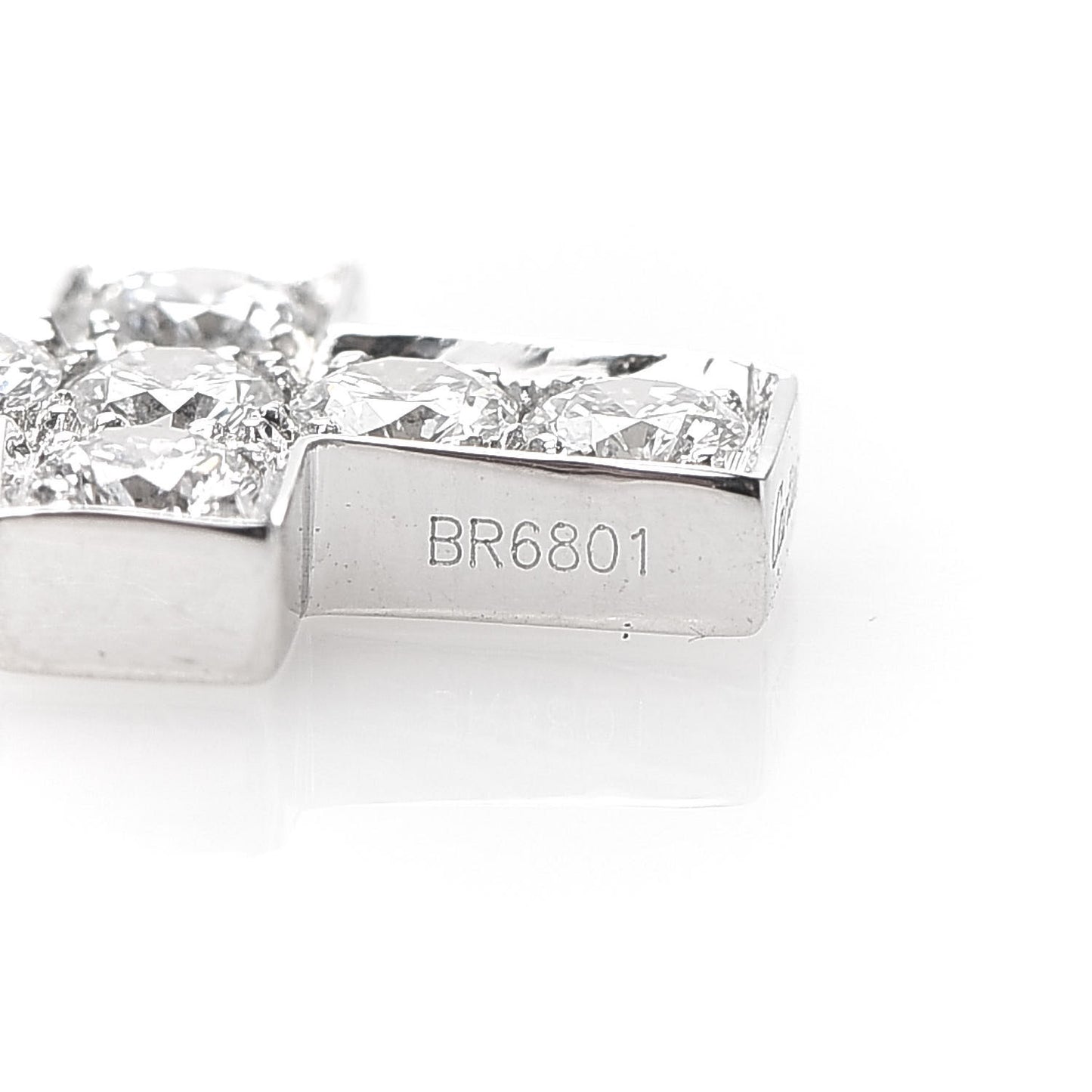 18K White Gold Diamond .30ctw Cross Charm Pendant