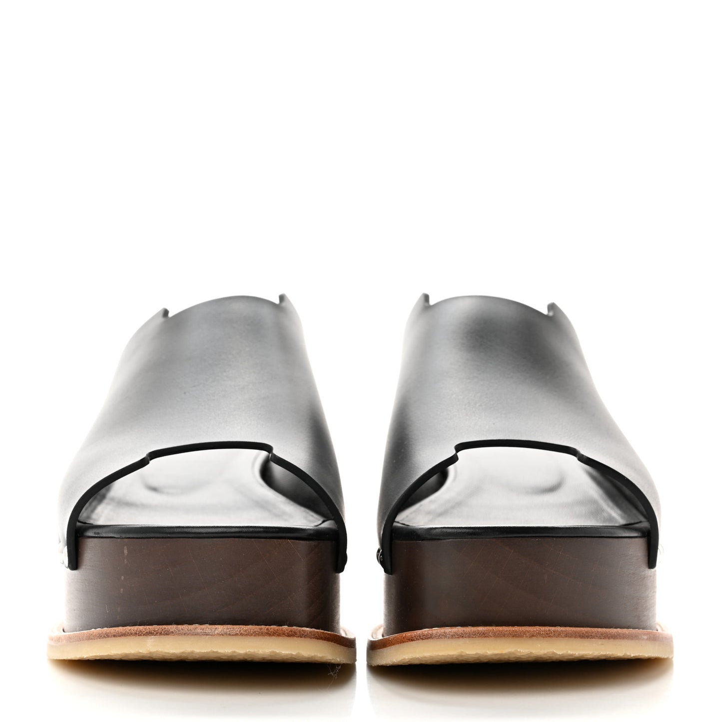Calfskin Ellipse Sandals 35 Black