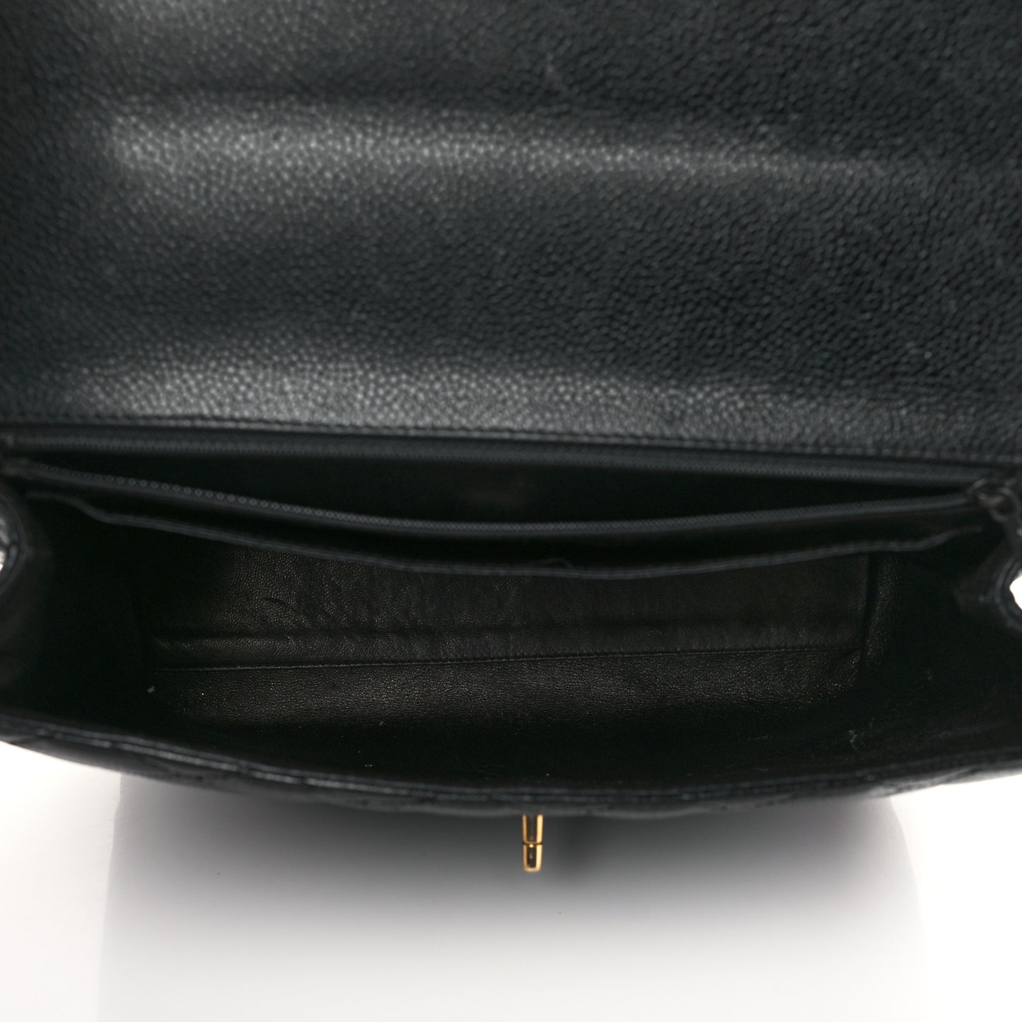 Caviar Quilted Jumbo Kelly Flap Black