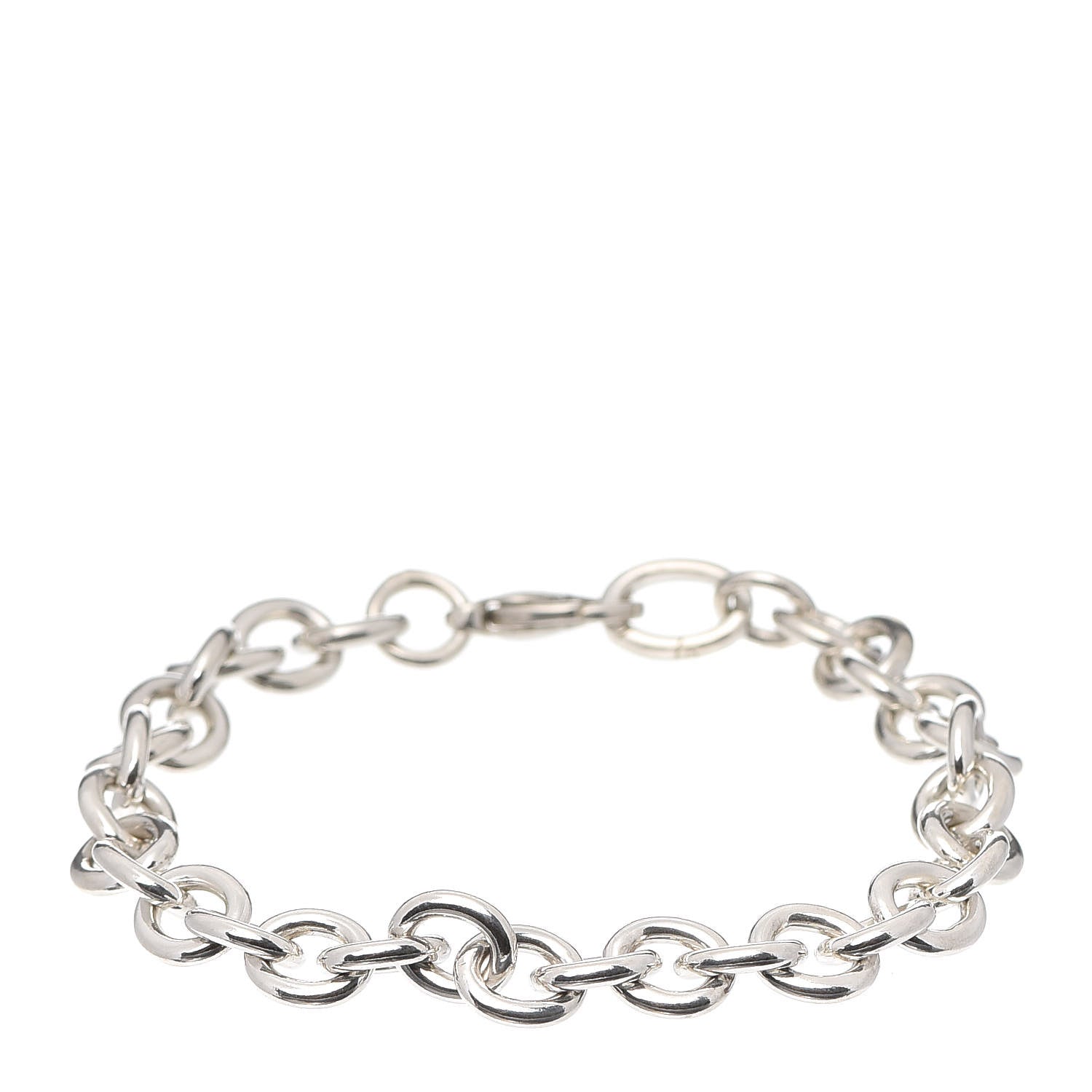 Tiffany Sterling Silver Round Chain Link Bracelet 1 of 5