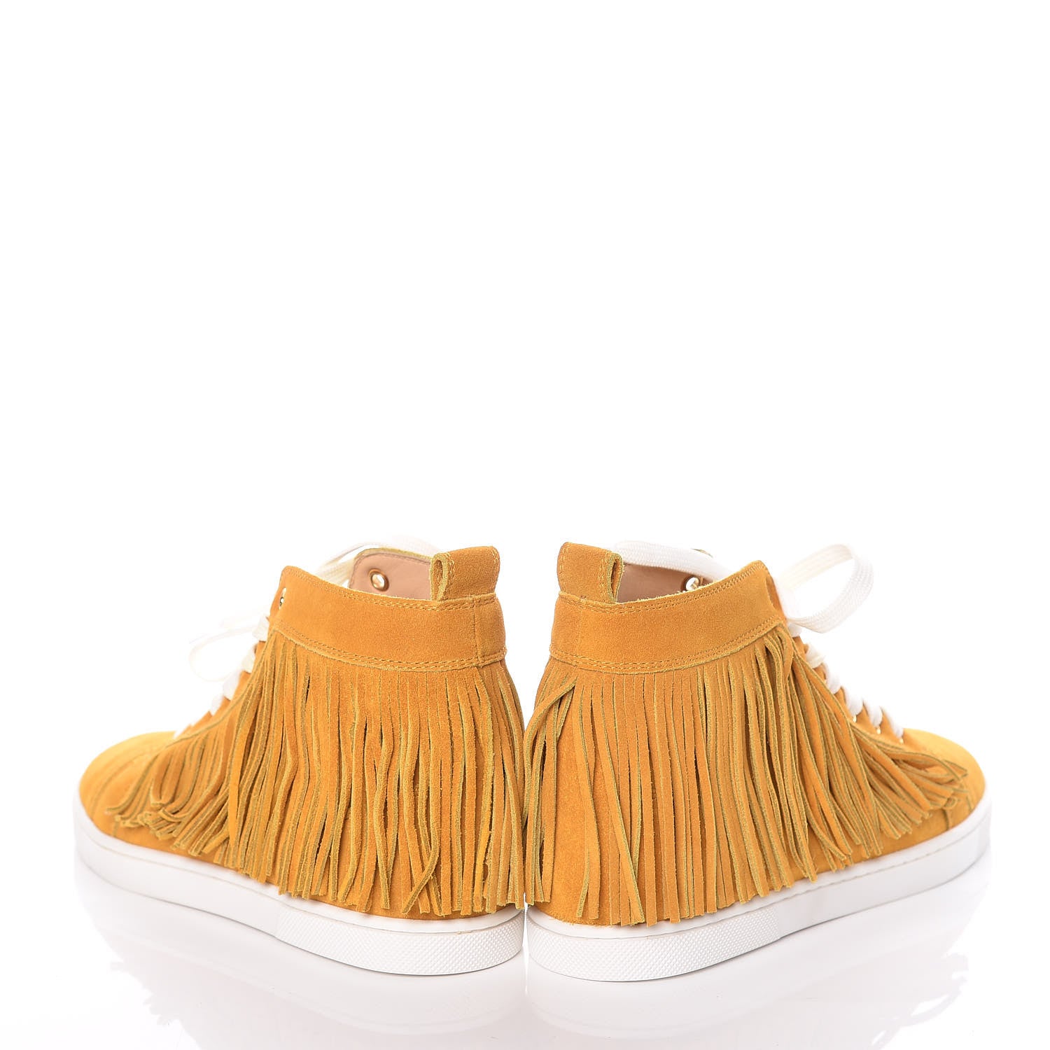 Christian Louboutin Suede Frangine Crosta Flat Sneakers 37.5 Full Moon 5 of 16