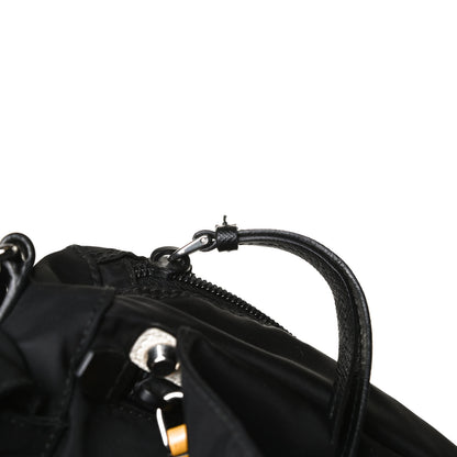 Prada Nylon New Vela Studded Messenger Black Soleil 14 of 16