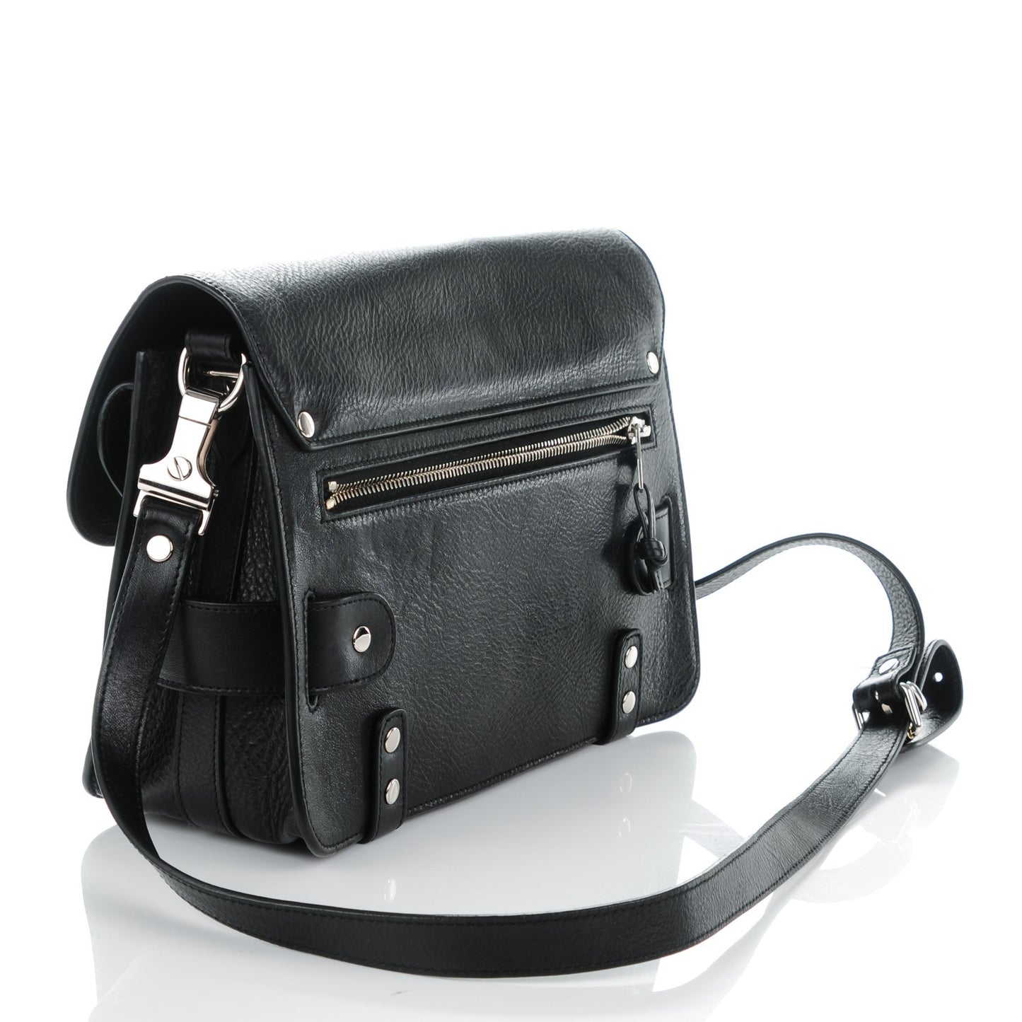 Calfskin PS11 Classic Shoulder Bag Black