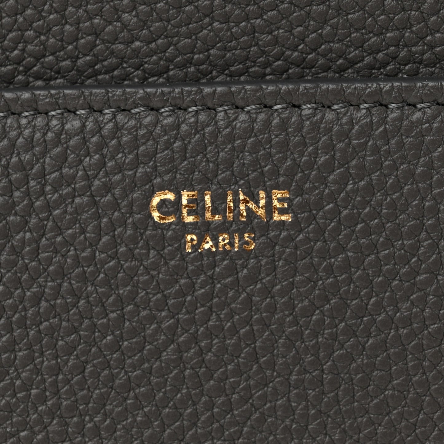 Soft Grained Calfskin Sangle Bucket Bag Kohl