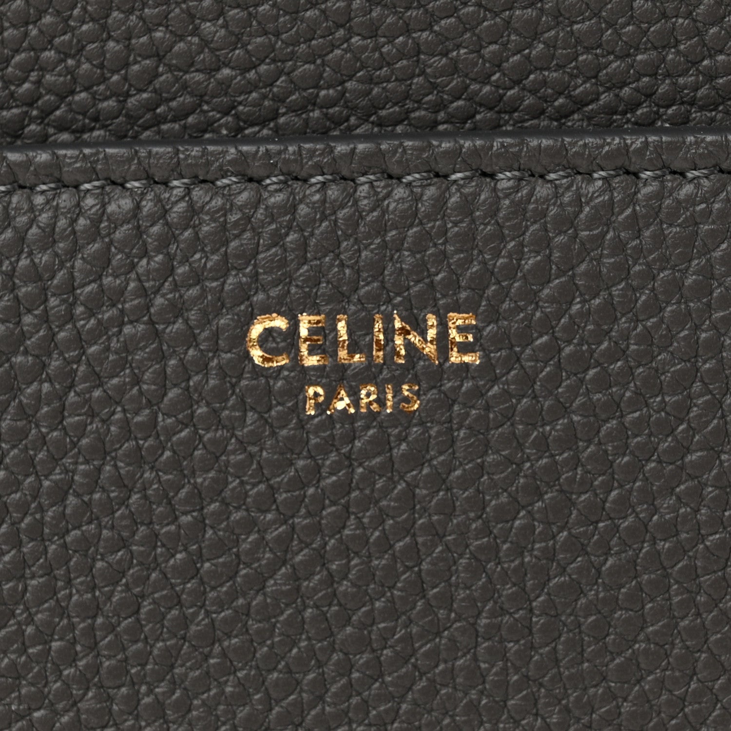 Celine Soft Grained Calfskin Sangle Bucket Bag Kohl 6 of 10