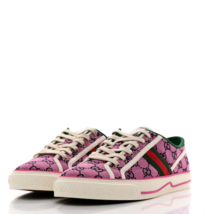 Gucci Monogram Multicolor Web Womens 1977 Tennis Sneakers 42 Pink Blue Mystic White 3 of 8