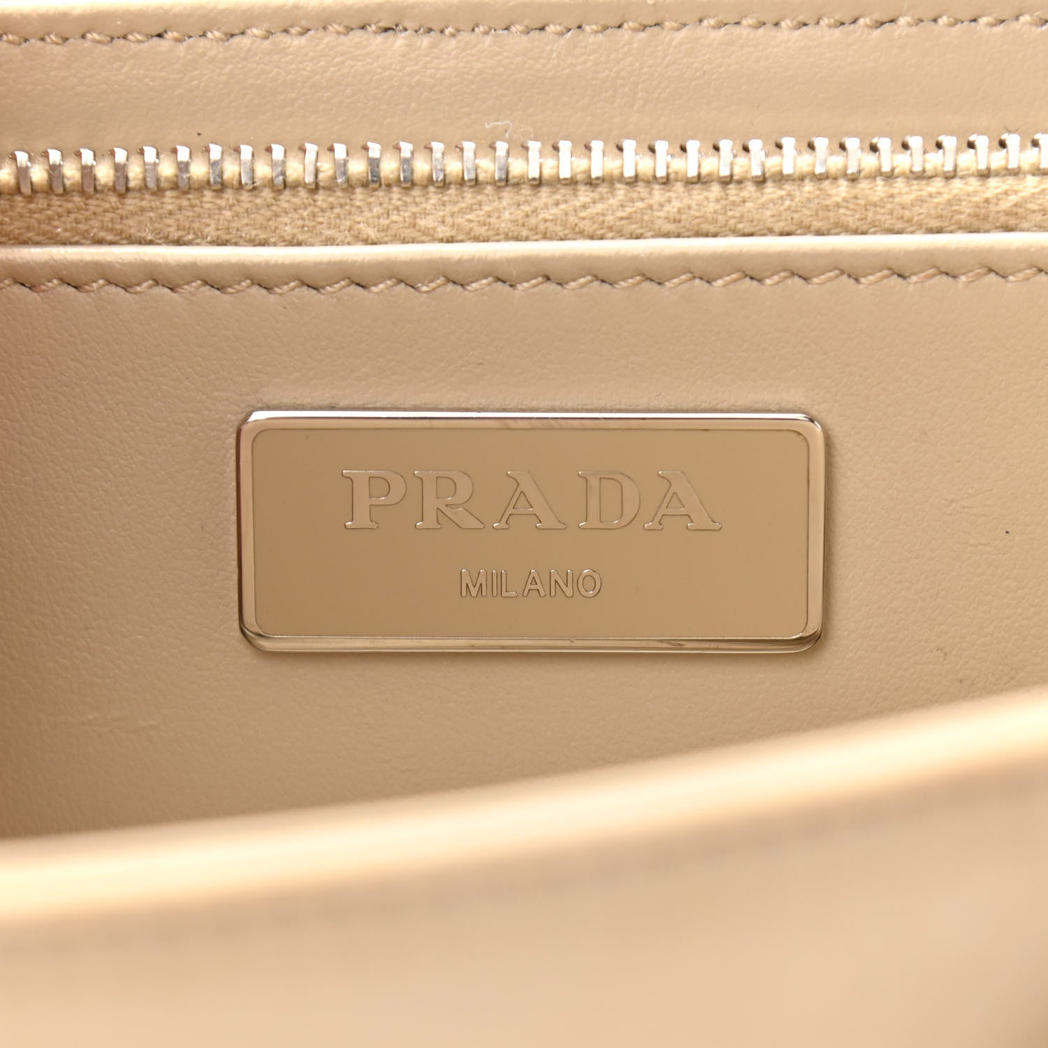 Prada Re-Nylon Spazzolato Double Pocket Buckle Shoulder Bag Deserto 6 of 9