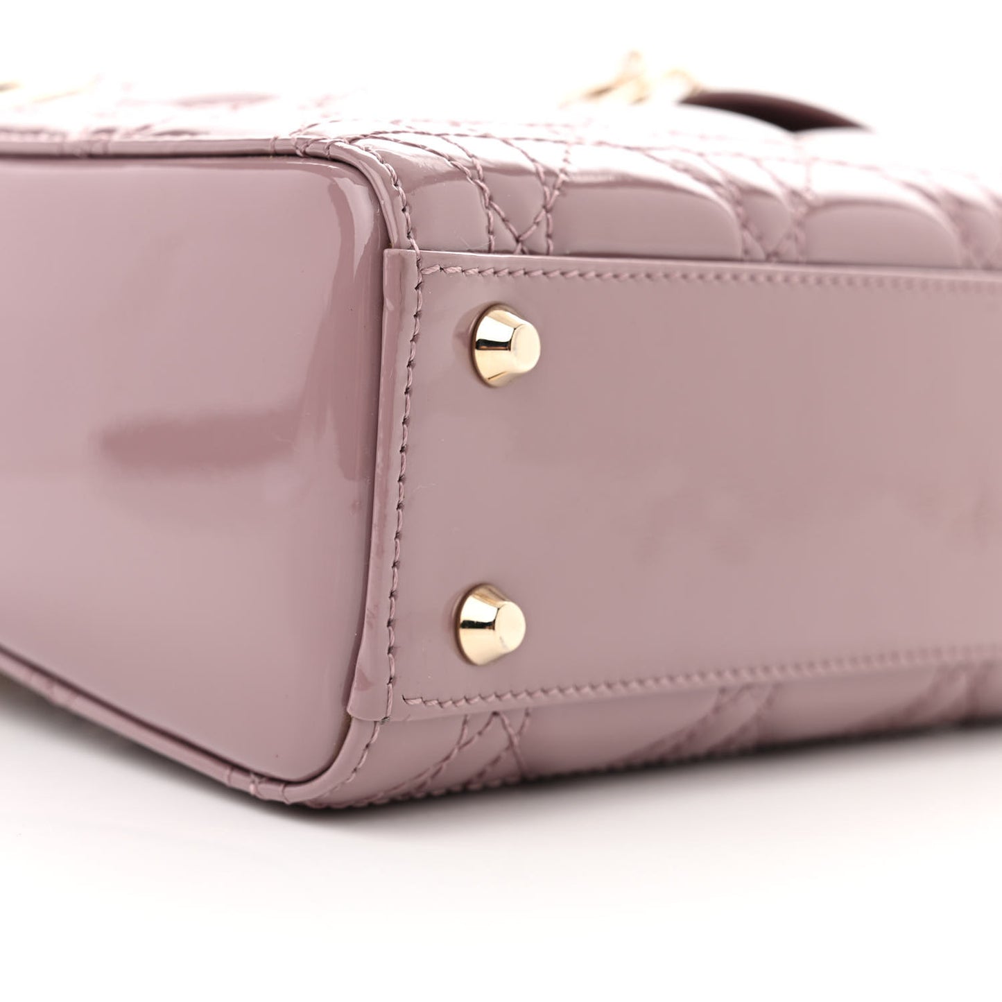 Patent Cannage Mini Lady Dior Peony Pink