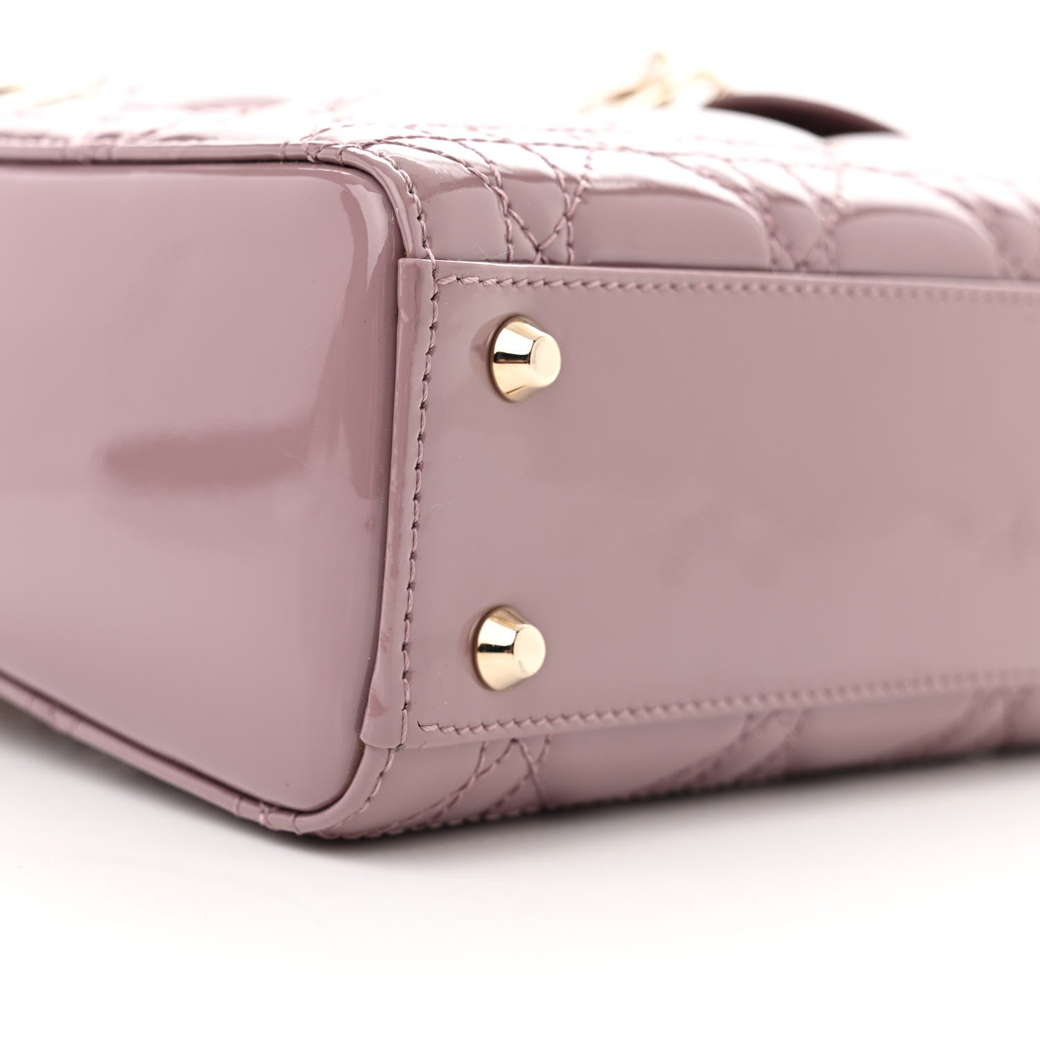 Christian Dior Patent Cannage Mini Lady Dior Peony Pink 7 of 9