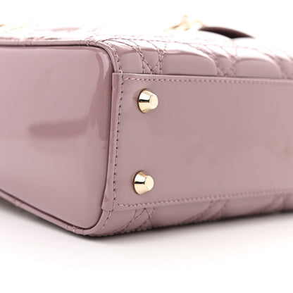 Christian Dior Patent Cannage Mini Lady Dior Peony Pink 7 of 9