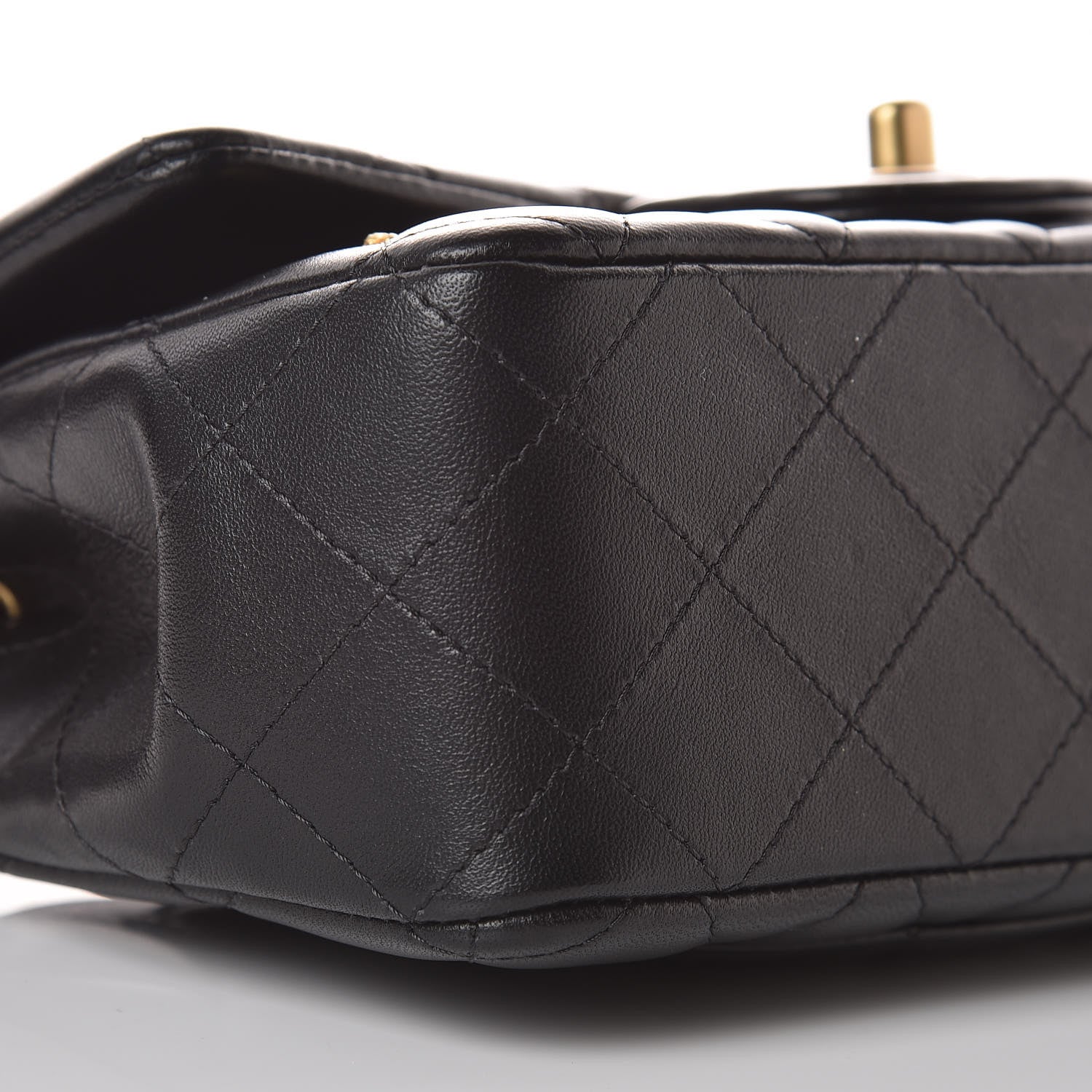Chanel Lambskin Quilted Studded Mini Rectangular Flap Black 8 of 10