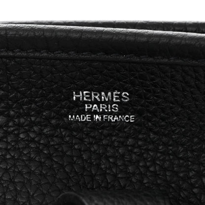 Hermes Taurillon Clemence Evelyne III PM Black 6 of 10