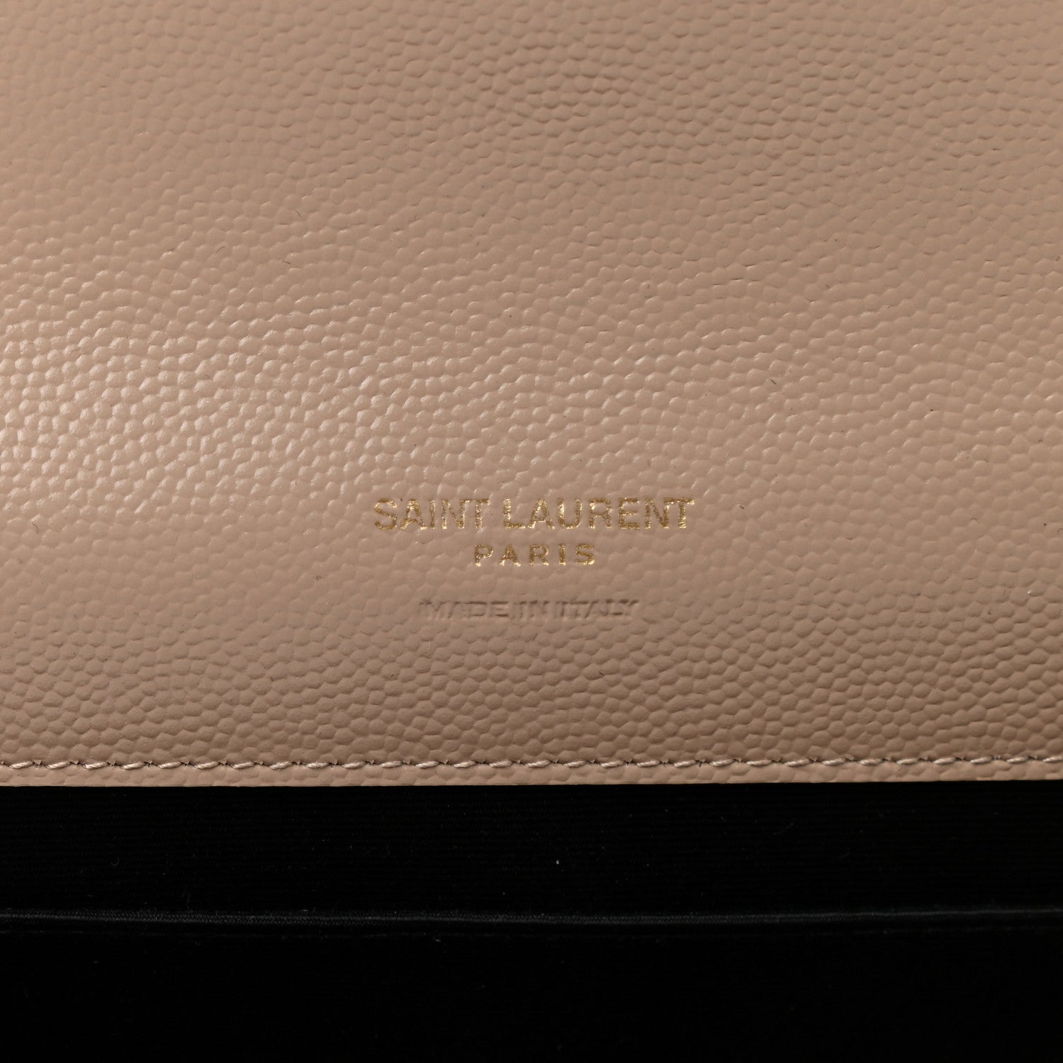 Saint Laurent Grain De Poudre Textured Mixed Matelasse Triquilt Monogram Clutch Dark Beige 5 of 8