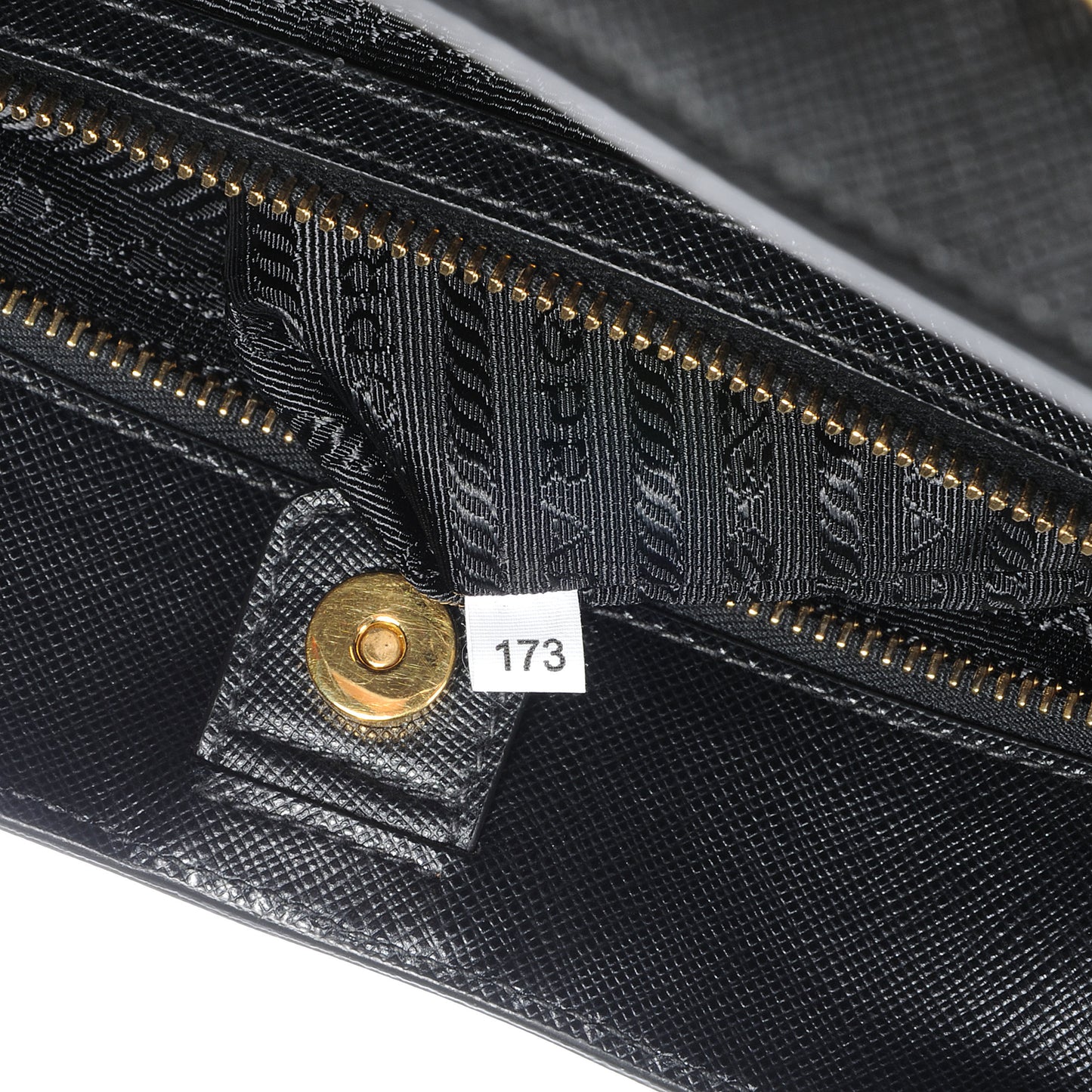 Saffiano Lux Large Tote Nero Black