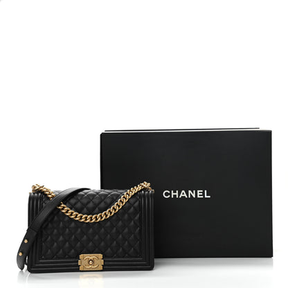 Chanel Caviar Quilted New Medium Boy Flap Black 11 of 11