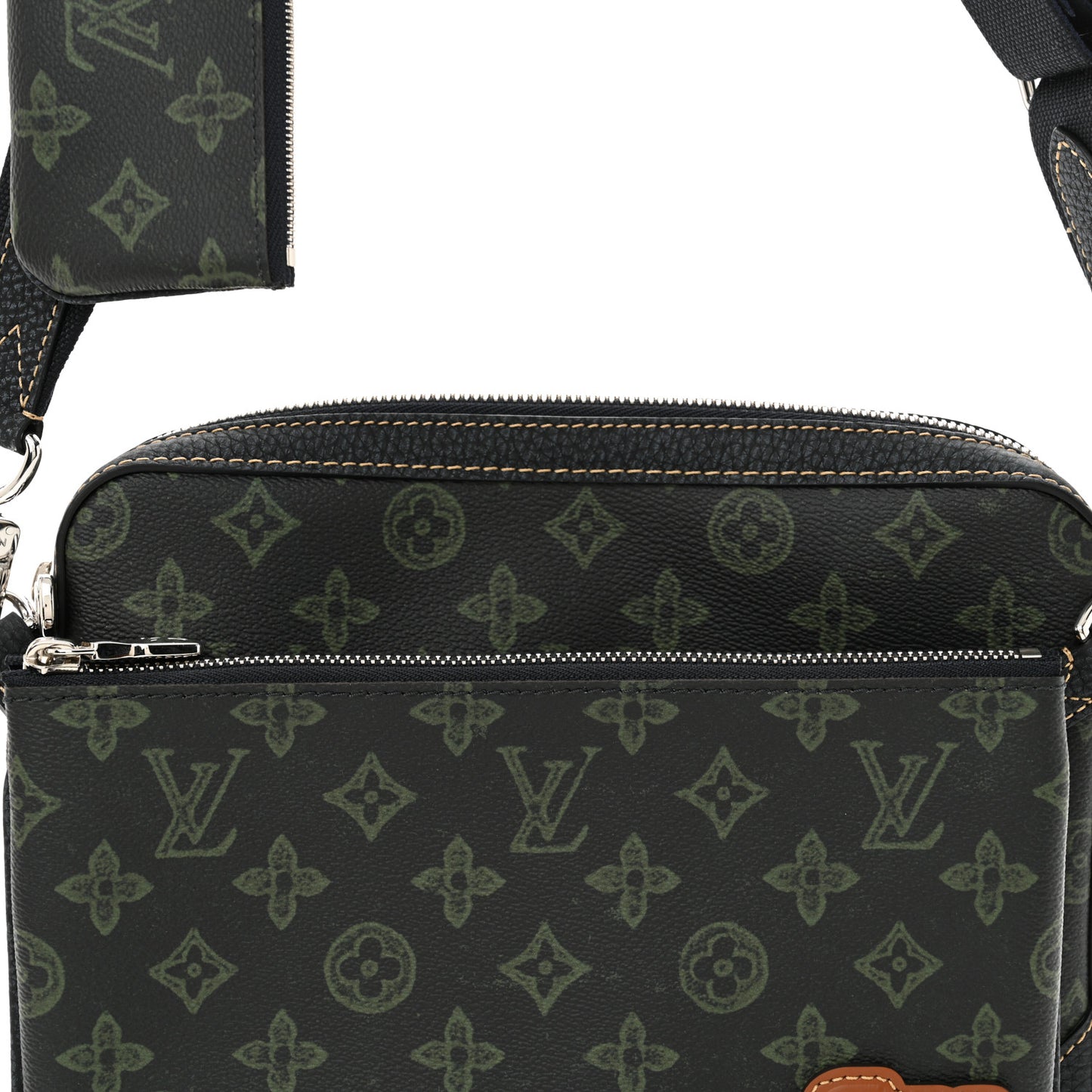 Monogram Trio Messenger Dark Green