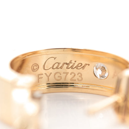 Cartier 18K Yellow Gold 2 Diamond 5.5mm LOVE French Clip Hoop Earrings 4 of 6