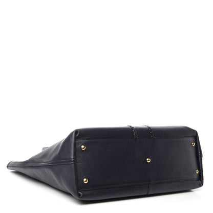 Saint Laurent Calfskin Large Neo Double Reversible Tote Navy 4 of 22