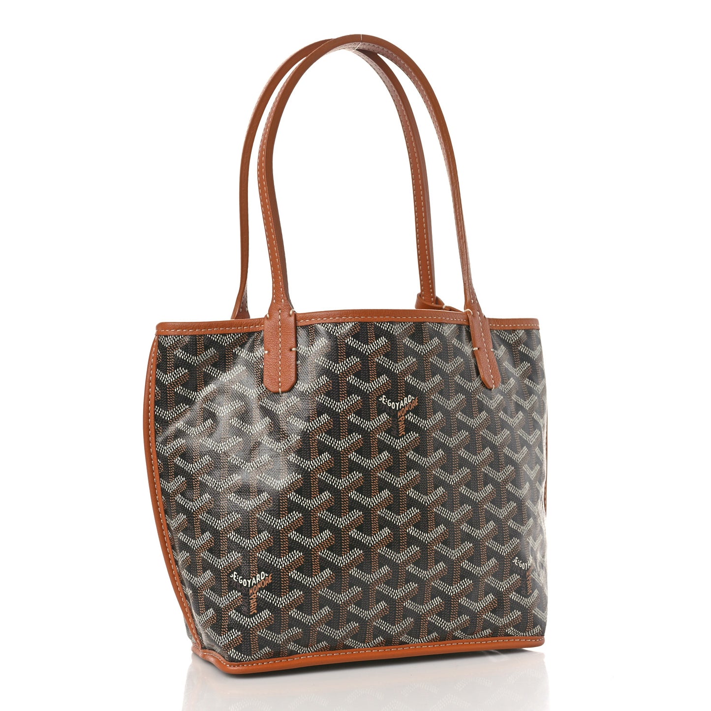 Goyardine Reversible Mini Anjou Black Gold