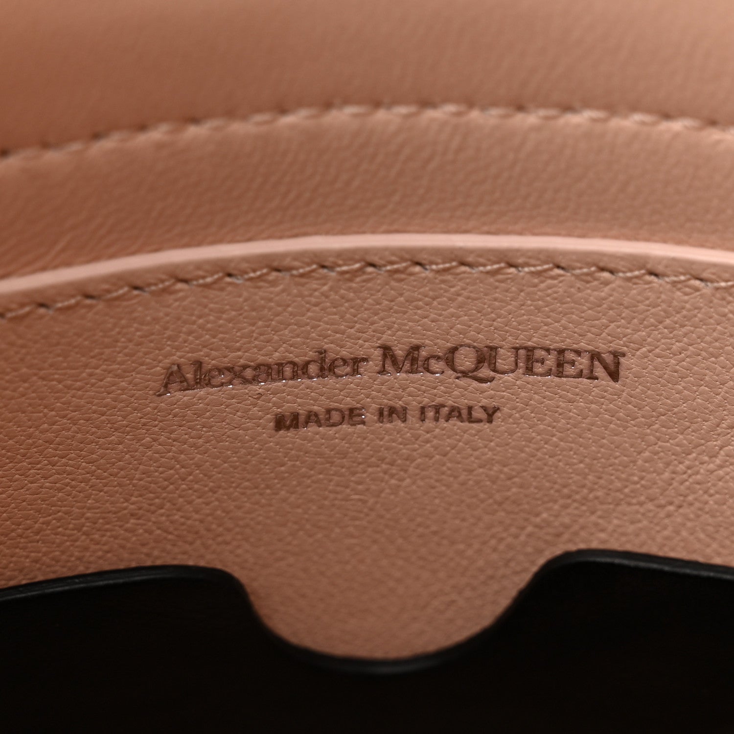 Alexander McQueen Calfskin The Curve Small Shoulder Bag Tan 6 of 17