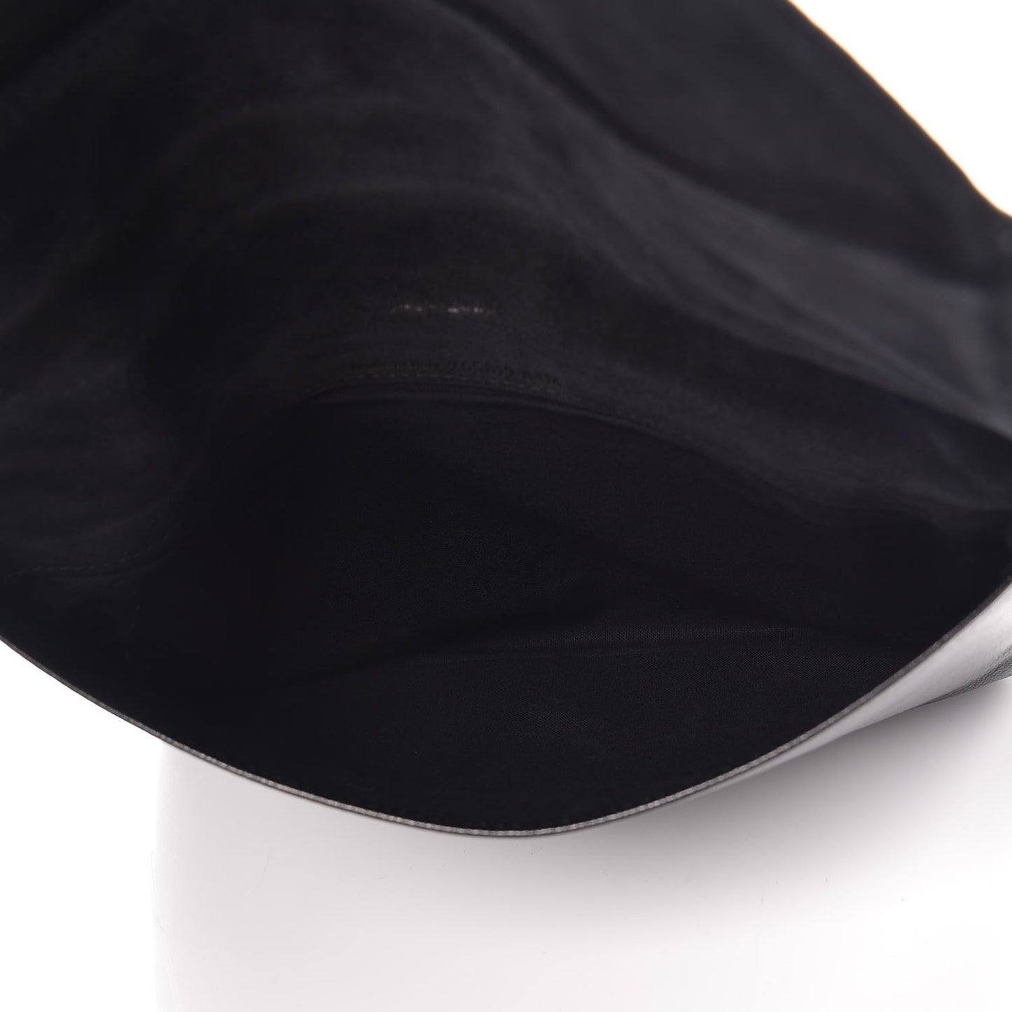 Chevre Monogram Fold Over Clutch Black