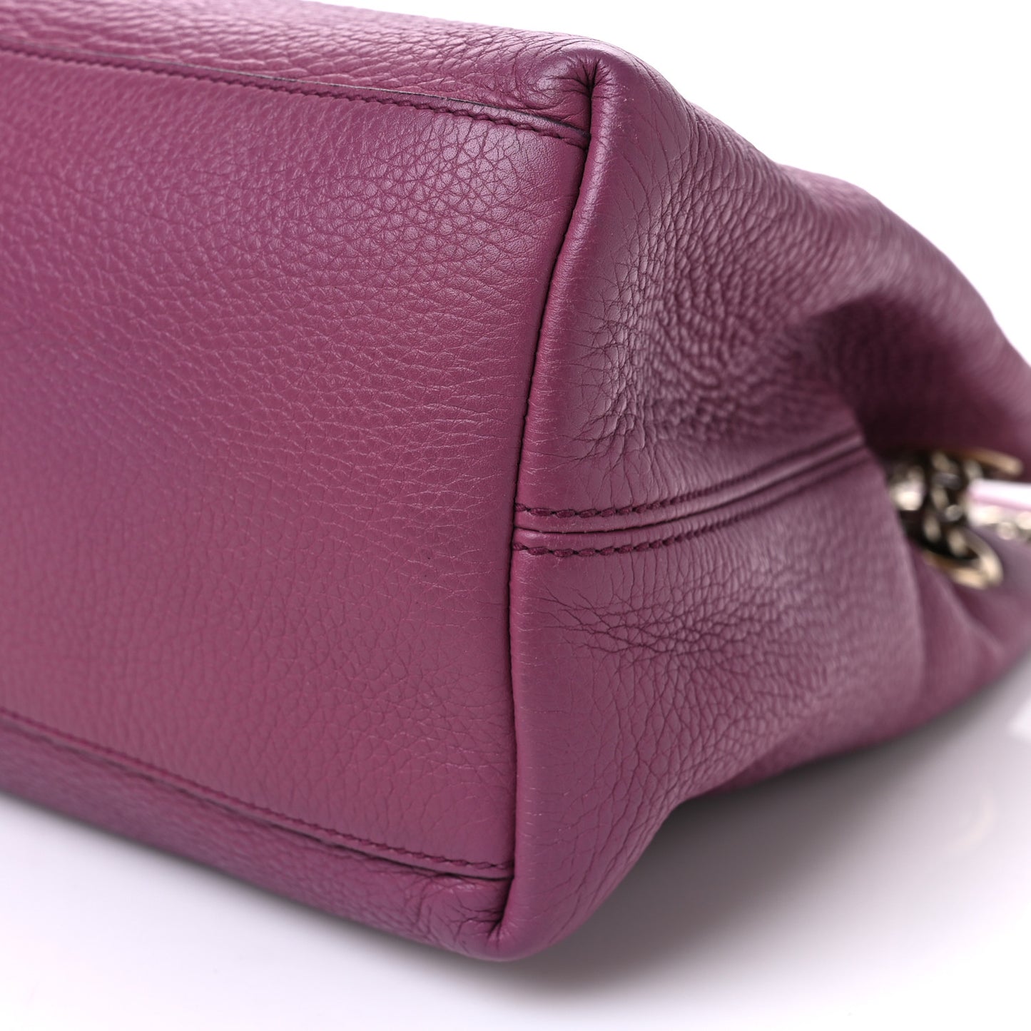Pebbled Calfskin Medium Soho Chain Shoulder Bag Peonia Flower