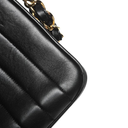 Chanel Lambskin Vertical Quilted Flap Camera Case Black 11 of 14