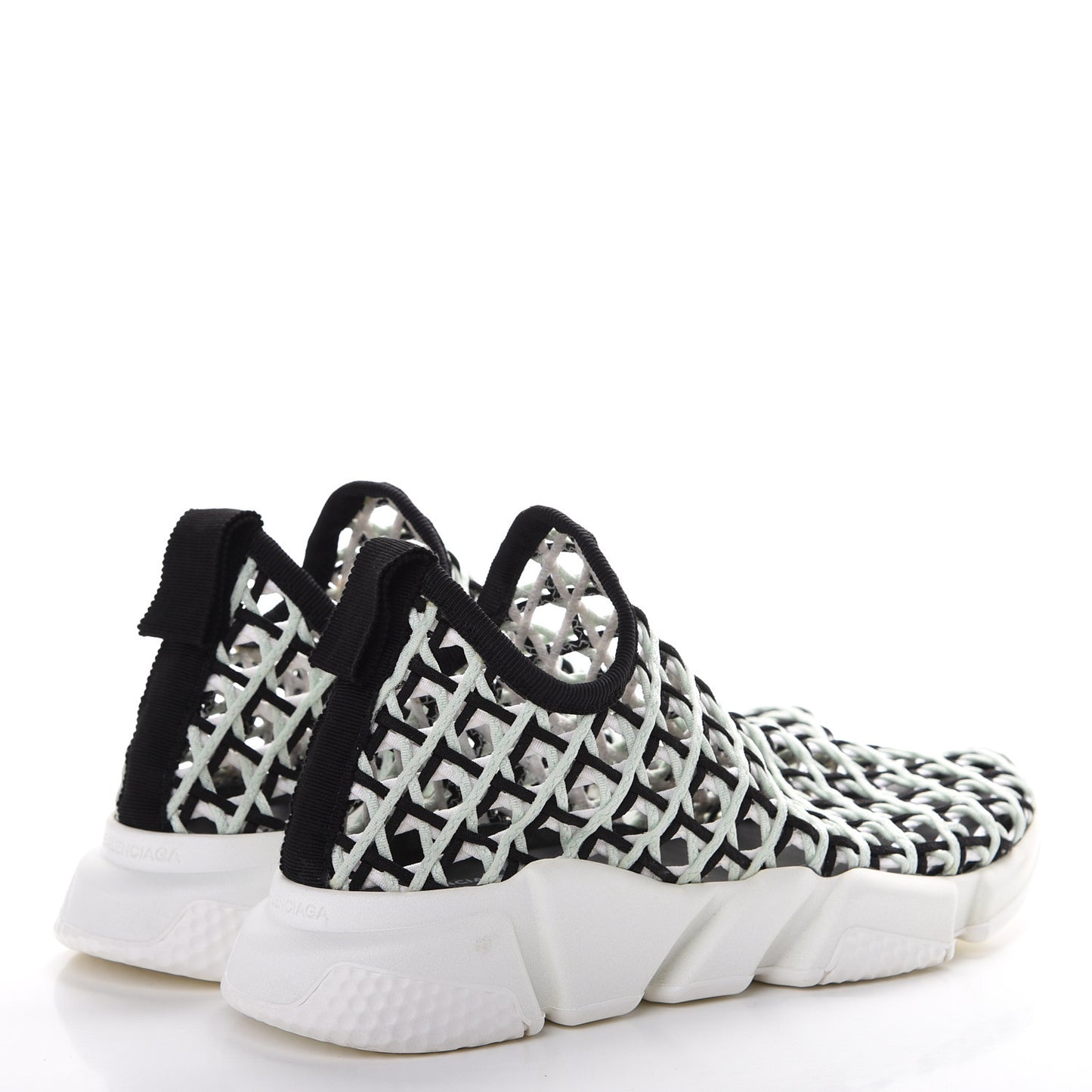 Neoprene Rubber Tressee Womens Tess S Speed Trainer Weaving Sneakers 40 Vert D'Eau White Black