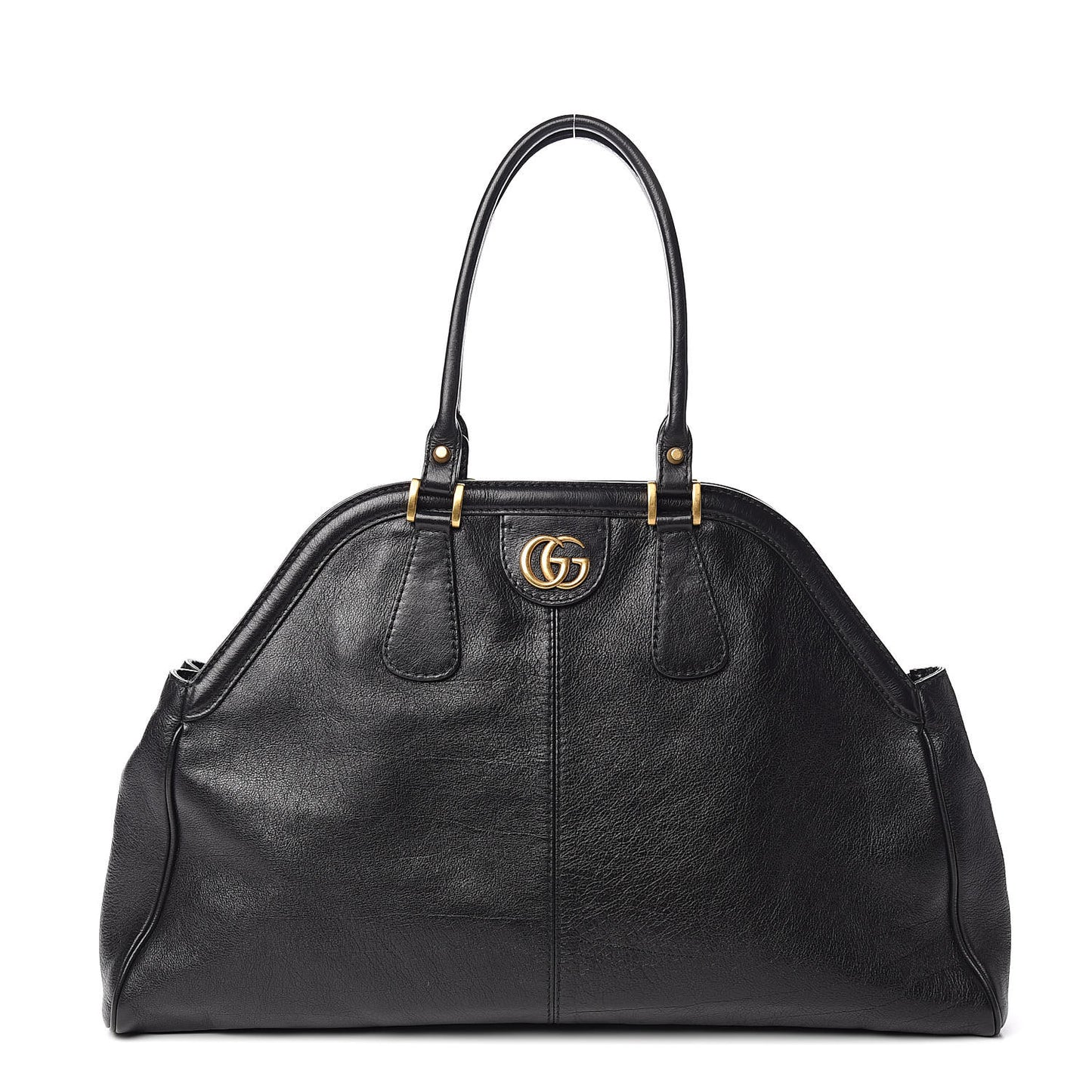 Calfskin Large Re(Belle) Top Handle Bag Black