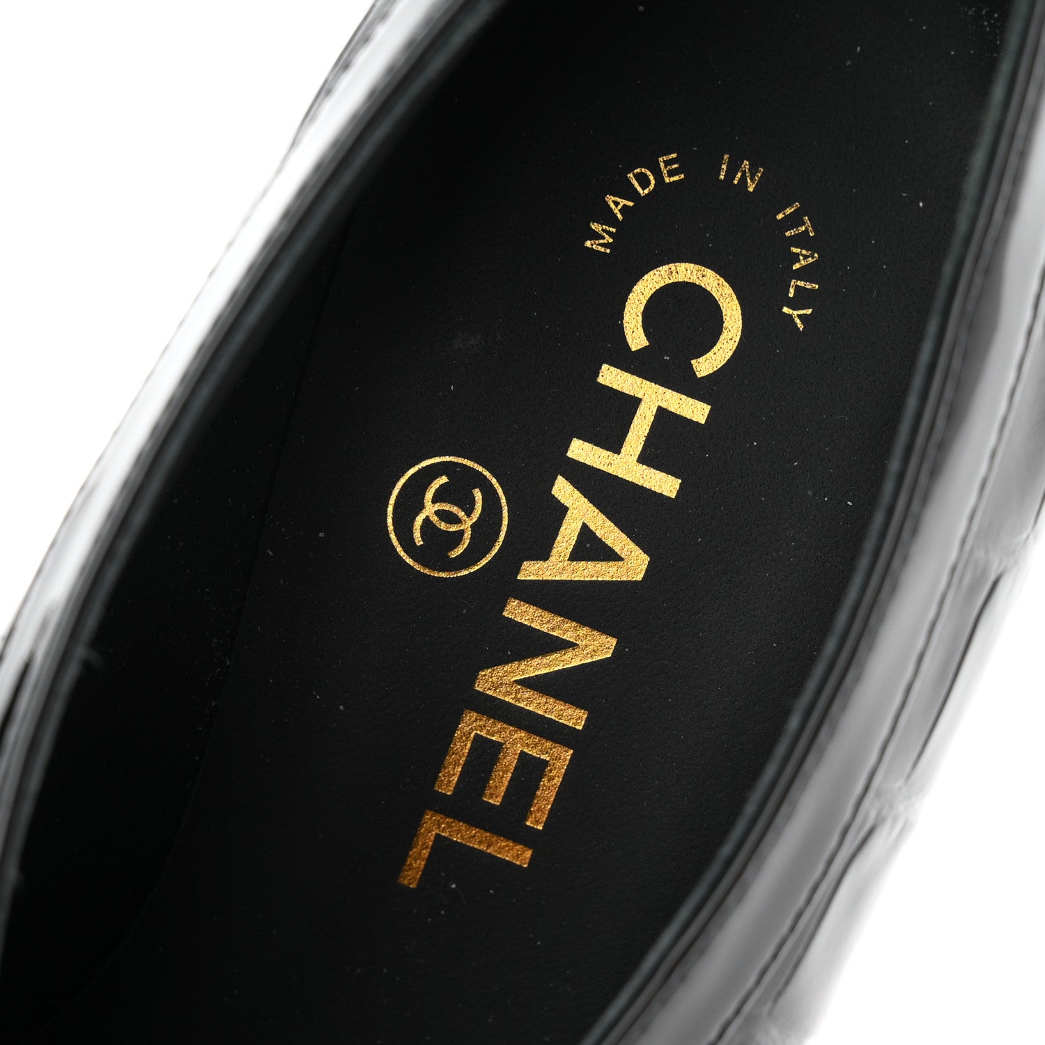 Chanel Crocodile Embossed Patent Calfskin Pumps 38.5 Black 8 of 10