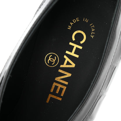 Chanel Crocodile Embossed Patent Calfskin Pumps 38.5 Black 8 of 10