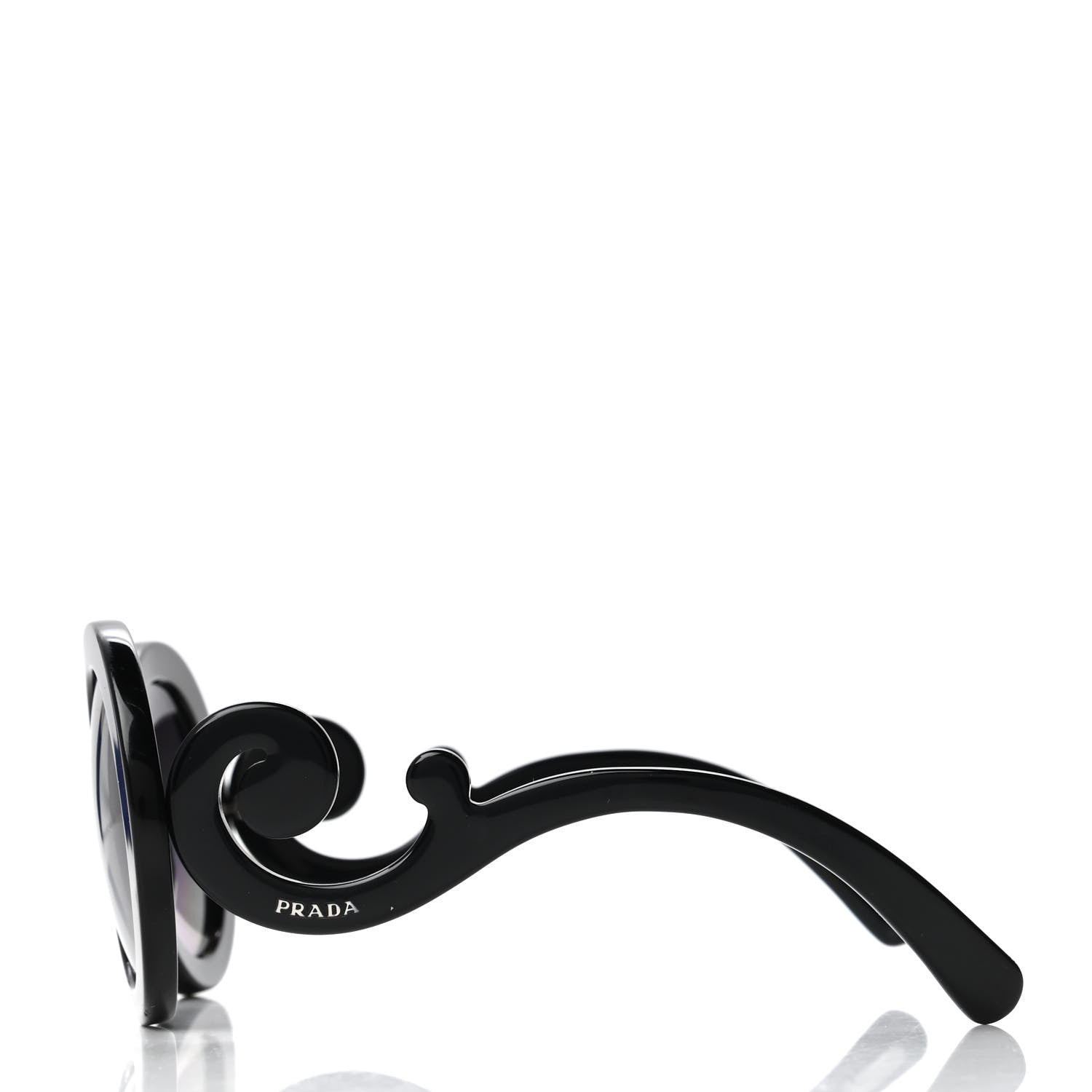 Prada Baroque Sunglasses SPR 27N Black 3 of 8