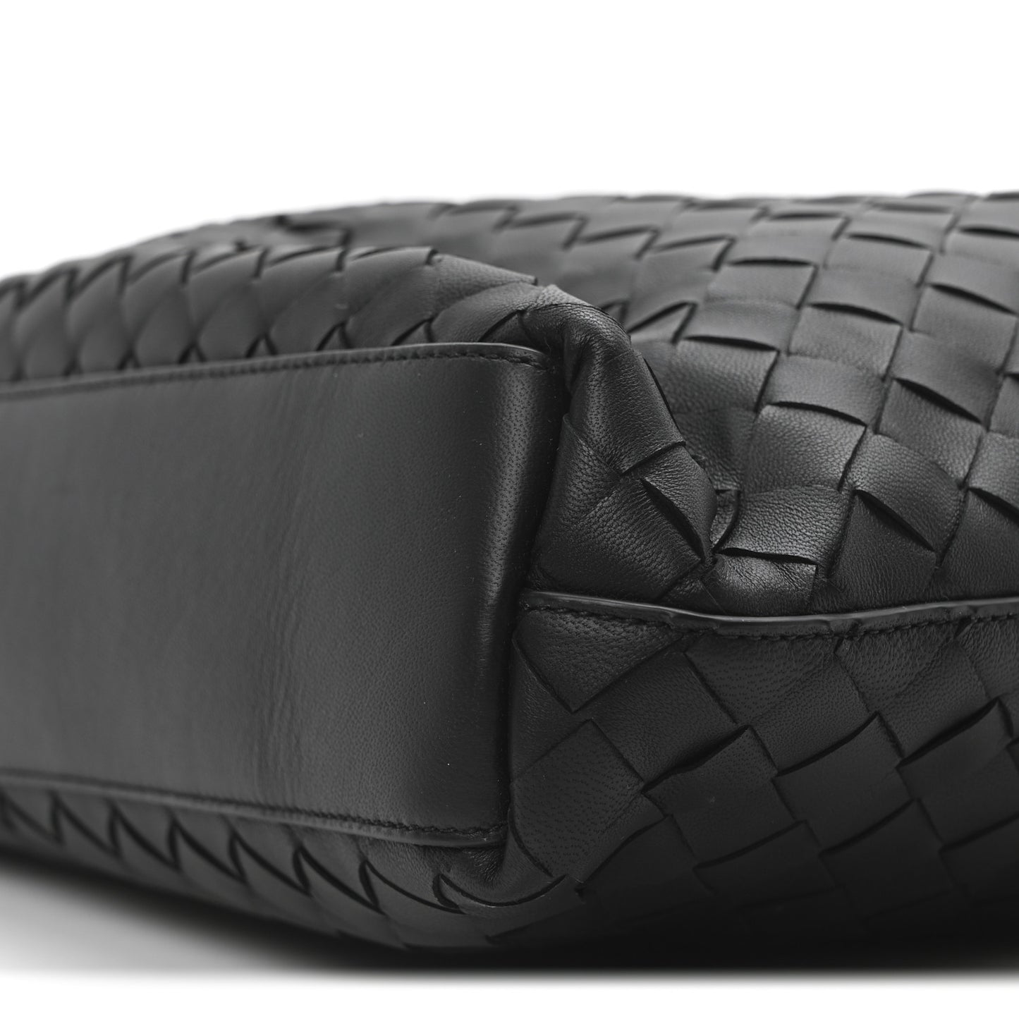 Nappa Intrecciato North South Tote Black
