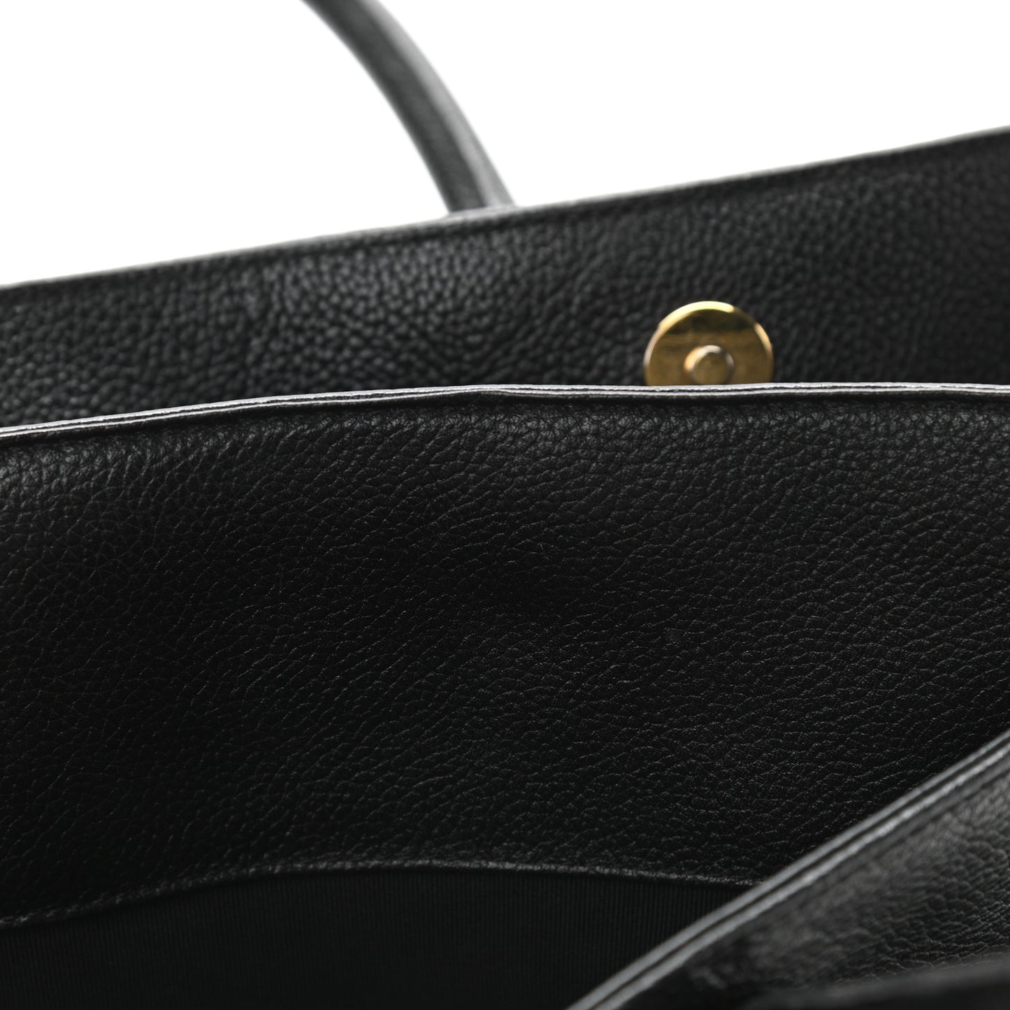 Calfskin Cerf Executive Shopper Tote Black