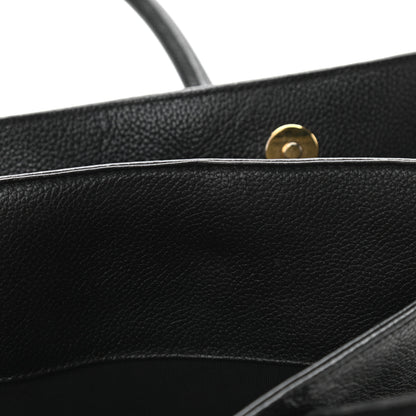 Chanel Calfskin Cerf Executive Shopper Tote Black 12 of 13