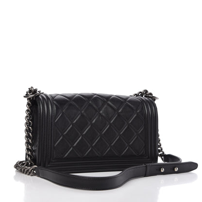 Chanel Calfskin Quilted Medium Boy Flap Black 3 of 13