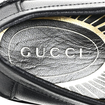 Gucci Goatskin Womens Logo 15mm Loafers 38.5 Black 9 of 10
