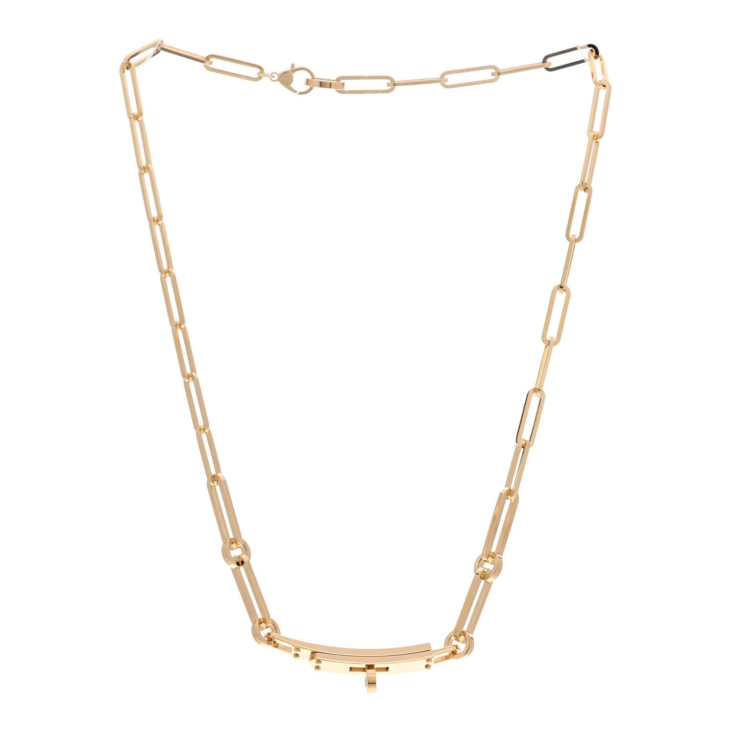 Hermes 18K Yellow Gold Kelly Chaine Choker Necklace 3 of 5
