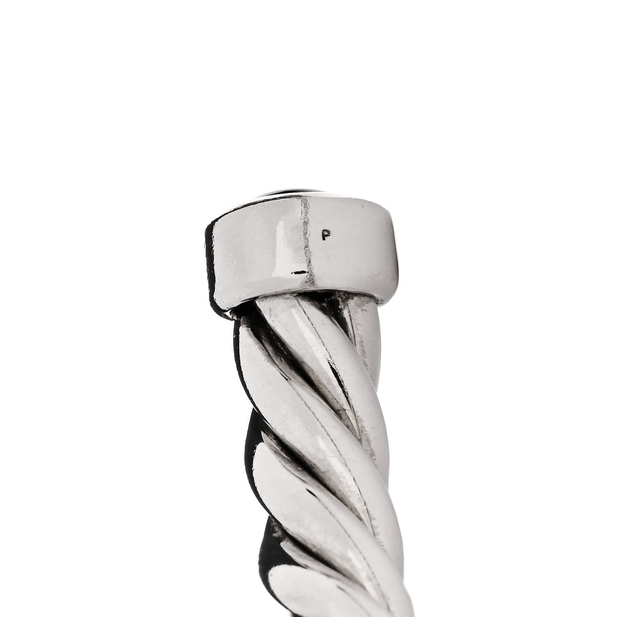 David Yurman Sterling Silver Black Onyx 6mm Cable Classic Cuff Bracelet 3 of 4