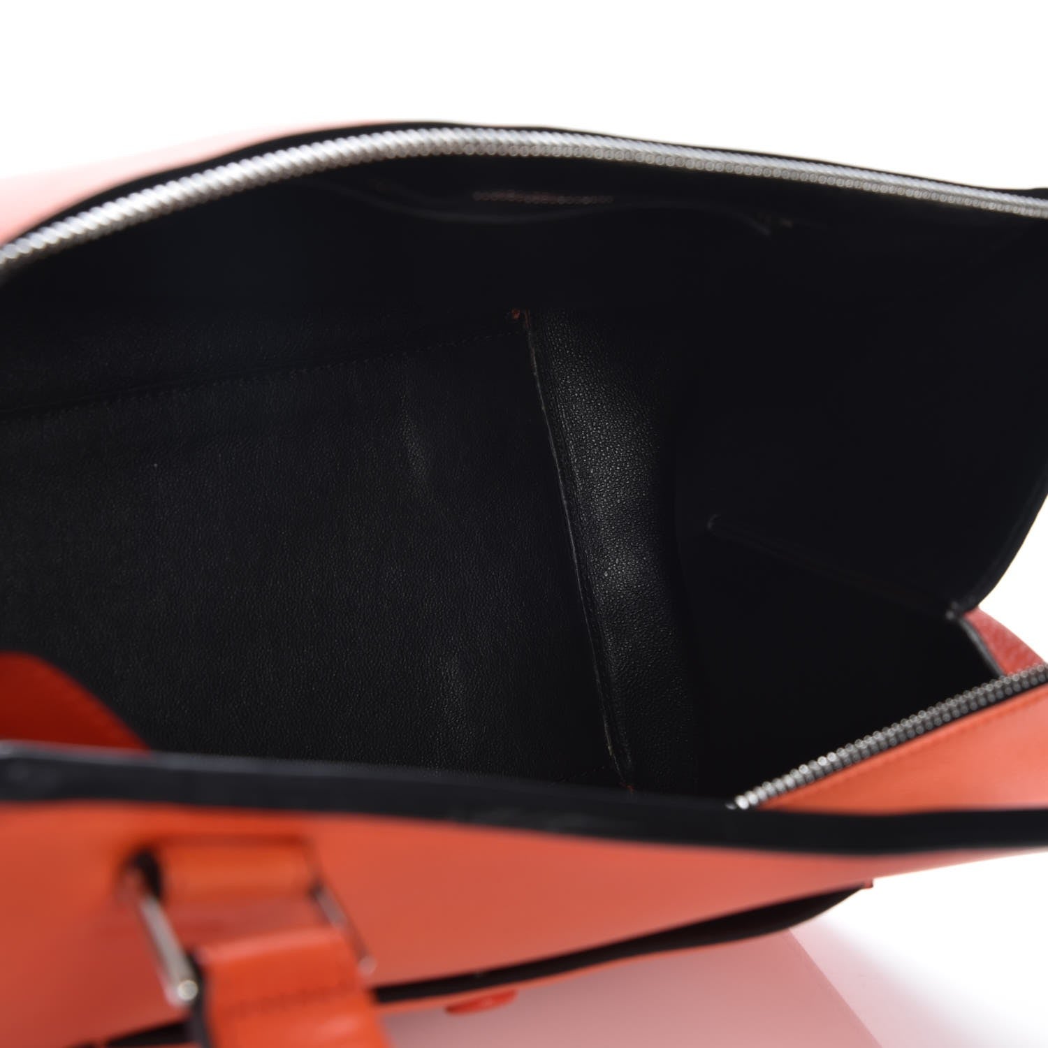 Celine Drummed Calfskin Medium Edge Shoulder Bag Vermillion 5 of 7