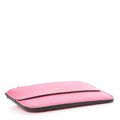 Chloe Grained Calfskin Drew Card Holder Fuchsia Rose 4 of 9