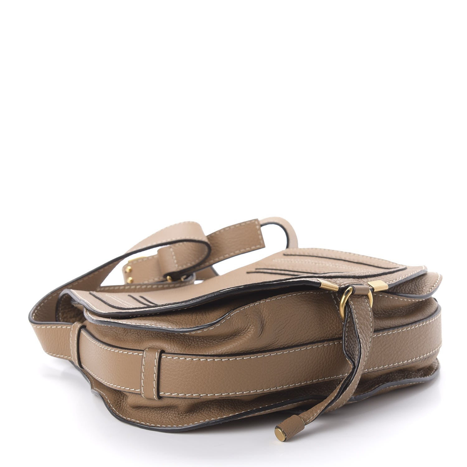 Chloe Calfskin Medium Marcie Round Crossbody Bag Nut 4 of 9