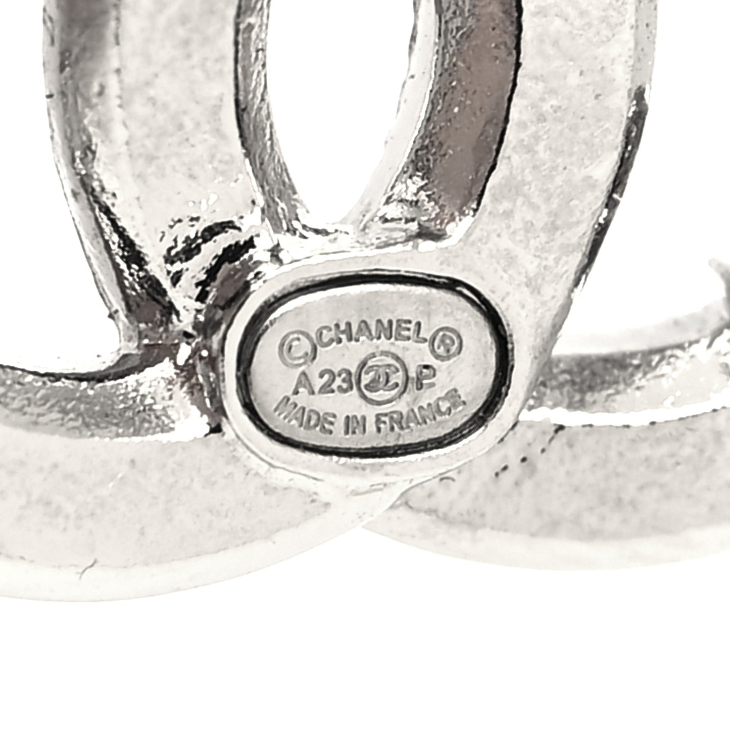 Crystal CC Earrings Silver