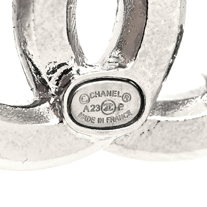 Chanel Crystal CC Earrings Silver 4 of 4